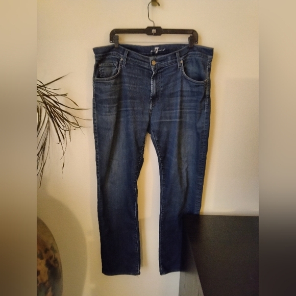 7 For All Mankind Men's Dark Wash Standard Jeans Size 38 Contemporary Denim - Picture 2 of 10